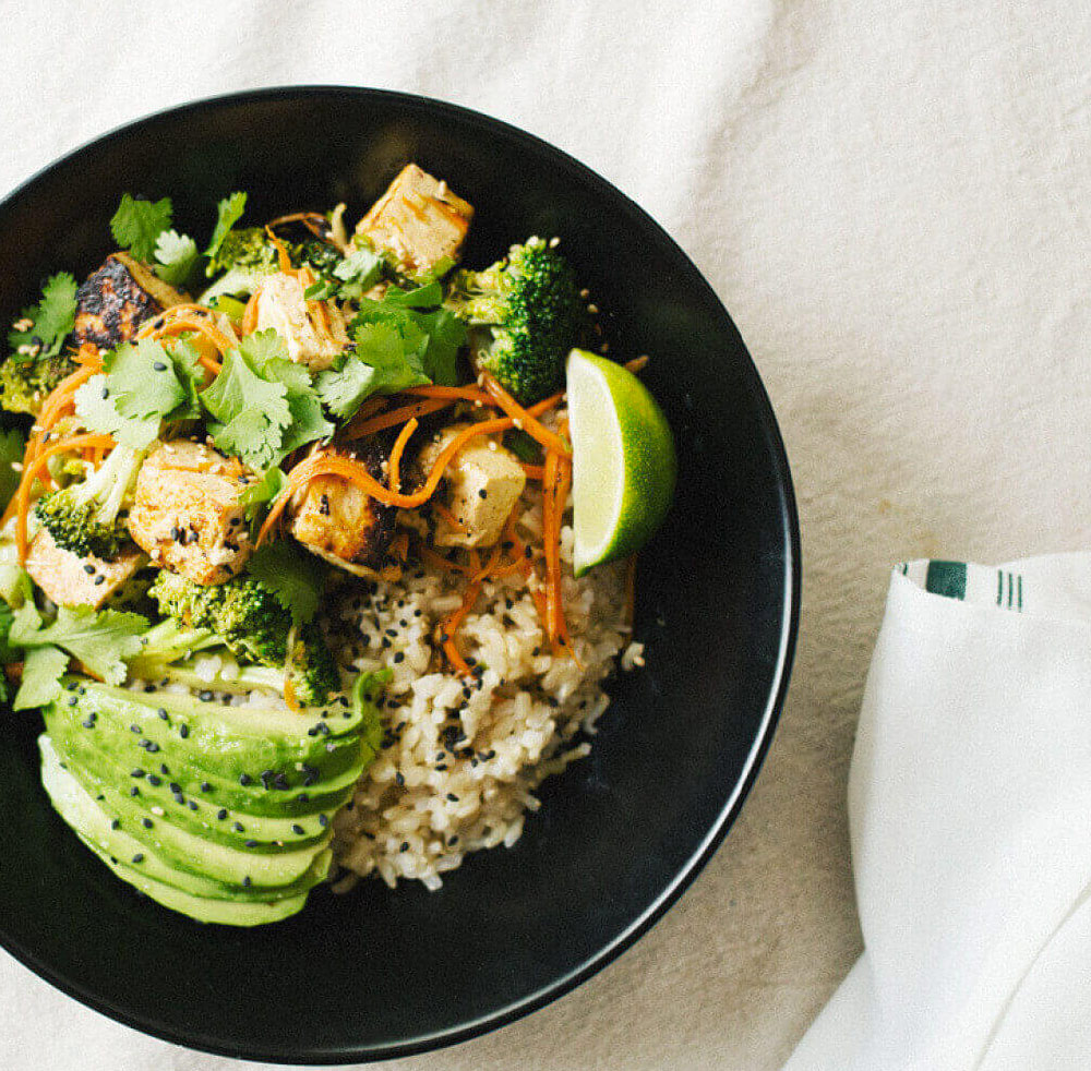 A bowl of healthy food